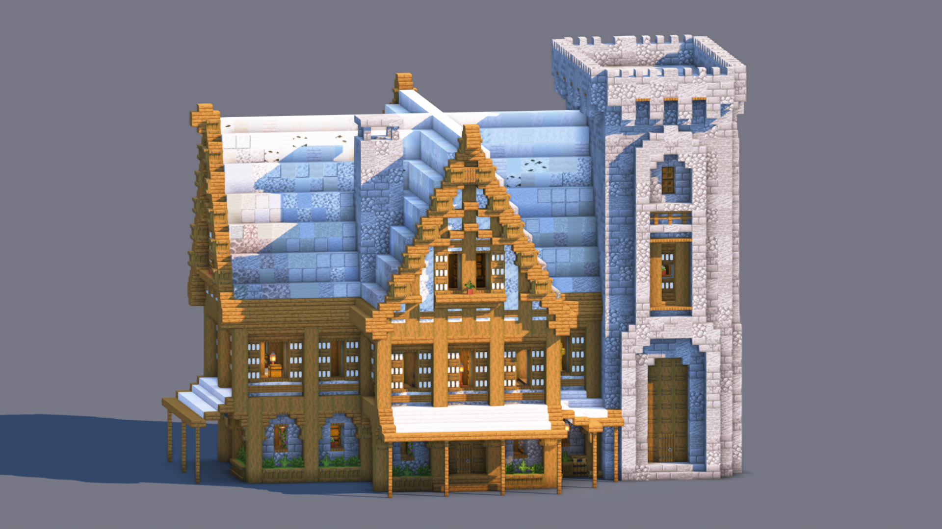 Minecraft Medieval House | Fully Decorated Interior | Survival House Download | Pale Edition