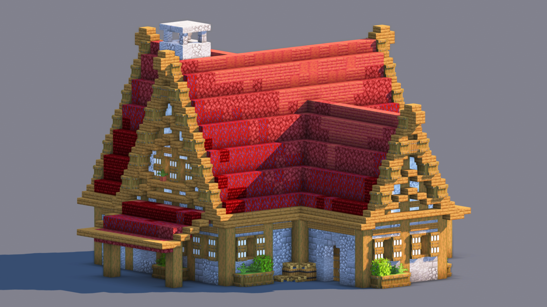 Minecraft Medieval House | Fully Decorated Interior | Survival House Download | Mangrove Edition — Minecraft Build by RaekonBuilds