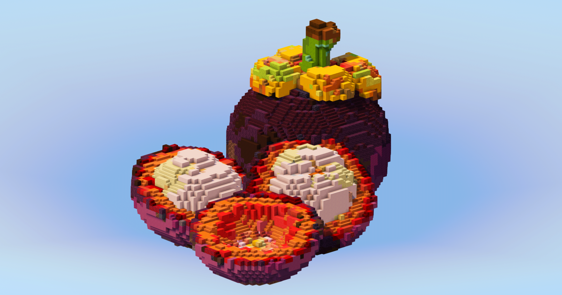 Mangosteen Fruit — Minecraft Build by LeonisBuilds