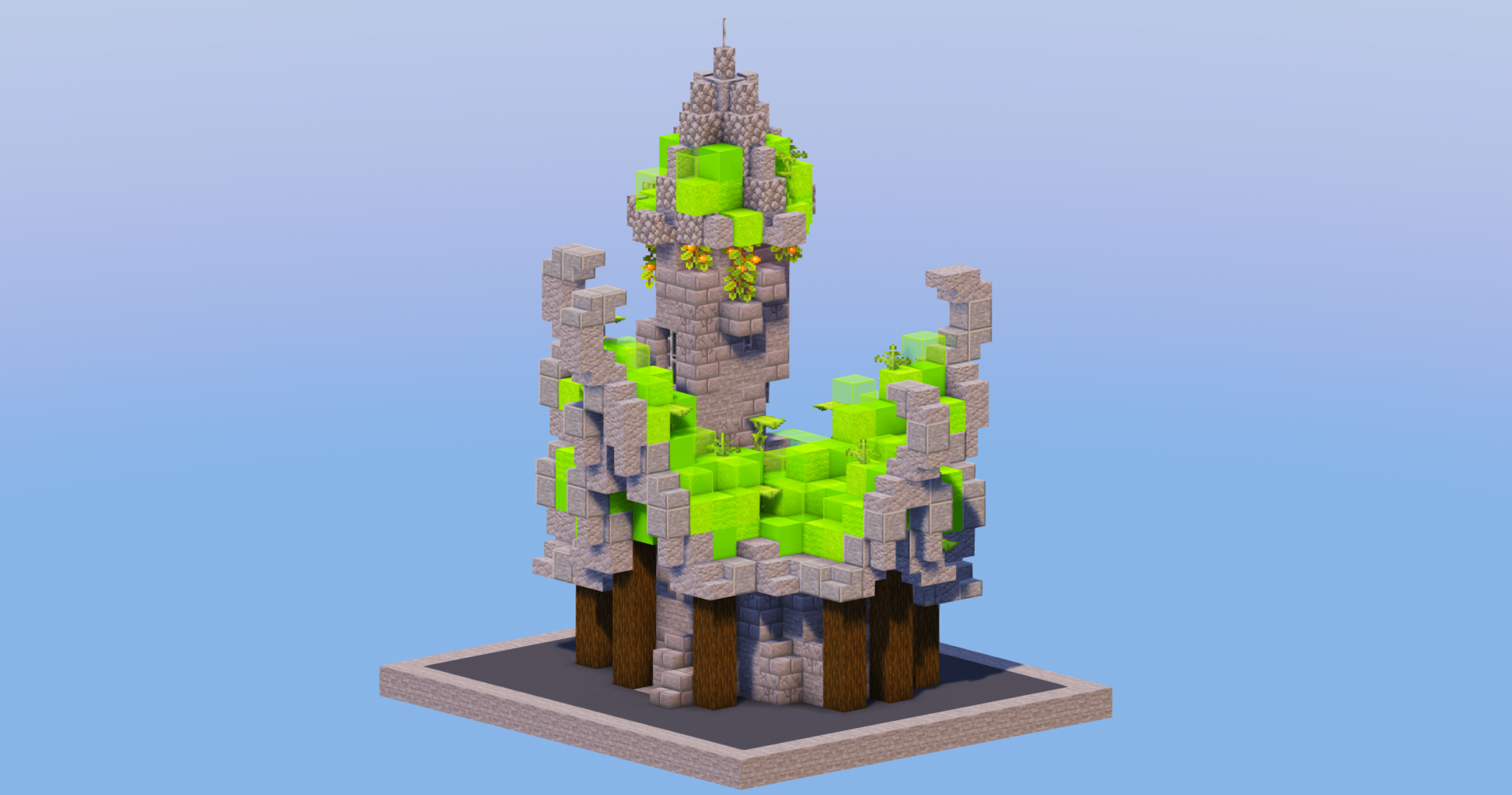 Lime Medieval Fantasy House 4 — Minecraft Build by LeonisBuilds