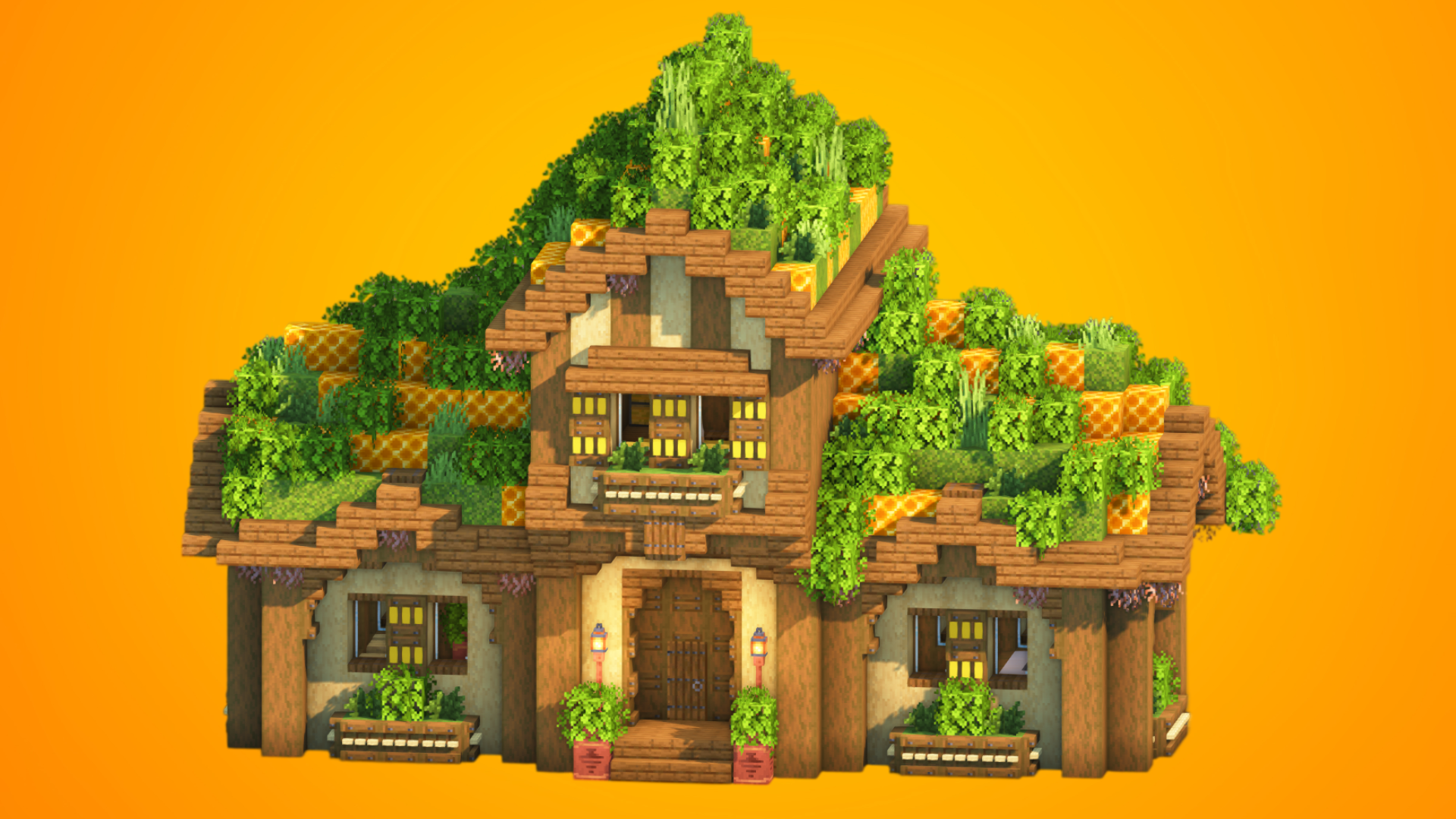 Natural Small House – Fully Decorated Interior | Download — Minecraft Build by RaekonBuilds