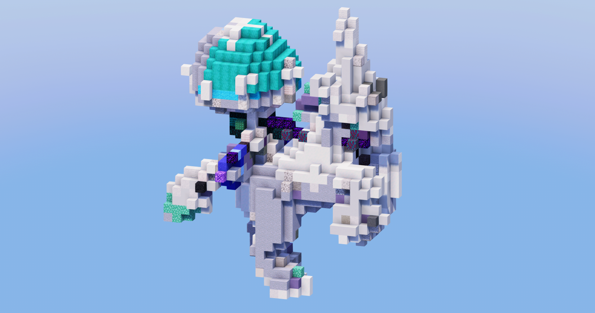 Ice Rider Calyrex from Pokemon — Minecraft Build by LeonisBuilds