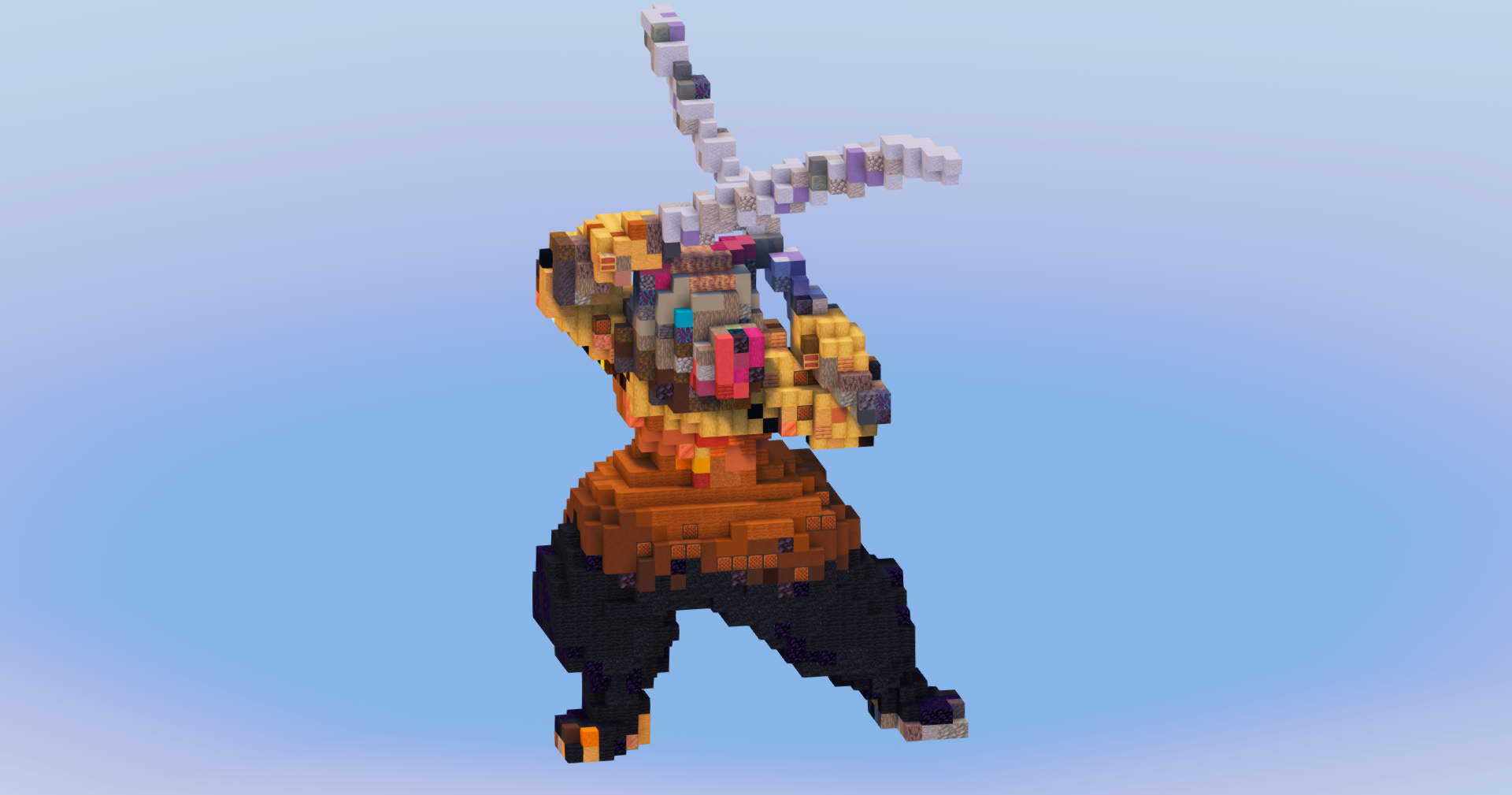 Inosuke from Demon Slayer — Minecraft Build by LeonisBuilds
