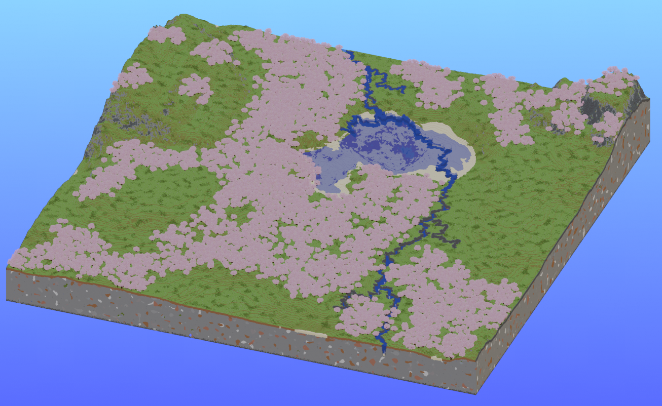 Survival Cherry Grove Custom Map 1000x1000 Blocks