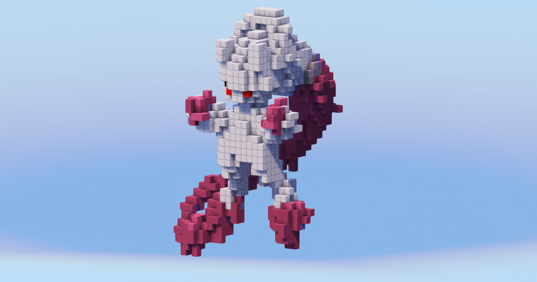 Mega Mewtwo Y from Pokemon — Minecraft Build by LeonisBuilds