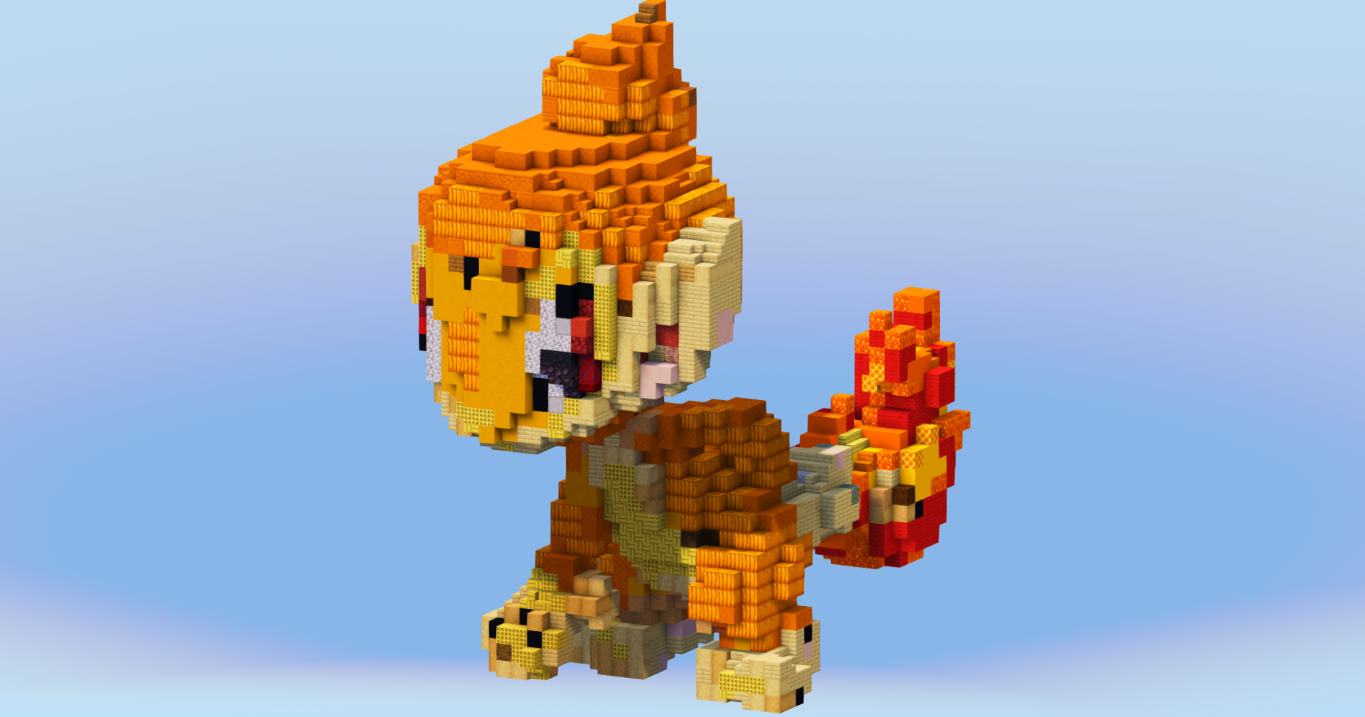 Chimchar from Pokemon — Minecraft Build by LeonisBuilds