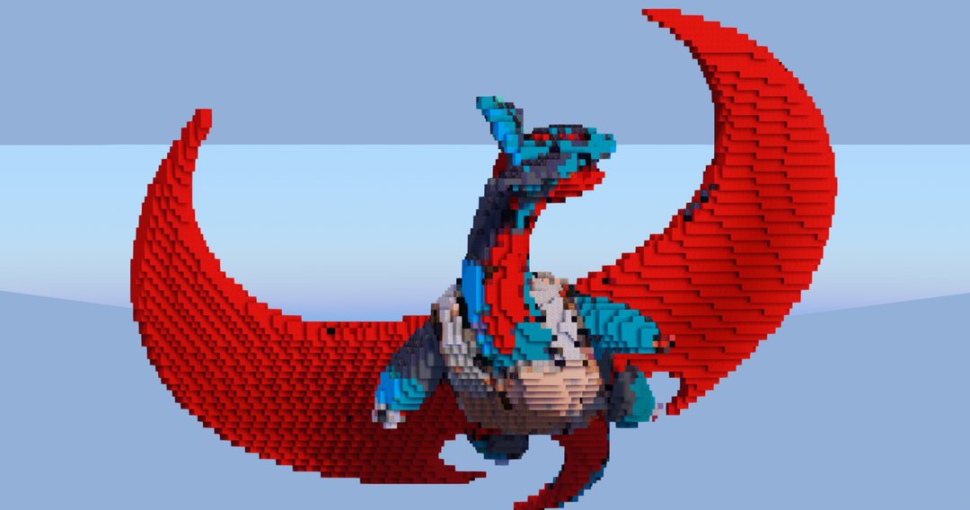Mega Salamence — Minecraft Build by LeonisBuilds