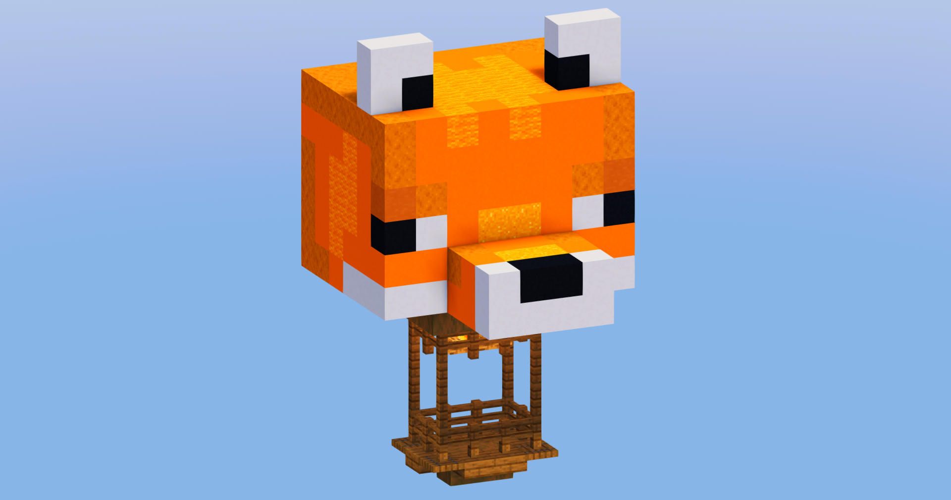 Fox Hot Air Balloon — Minecraft Build by LeonisBuilds