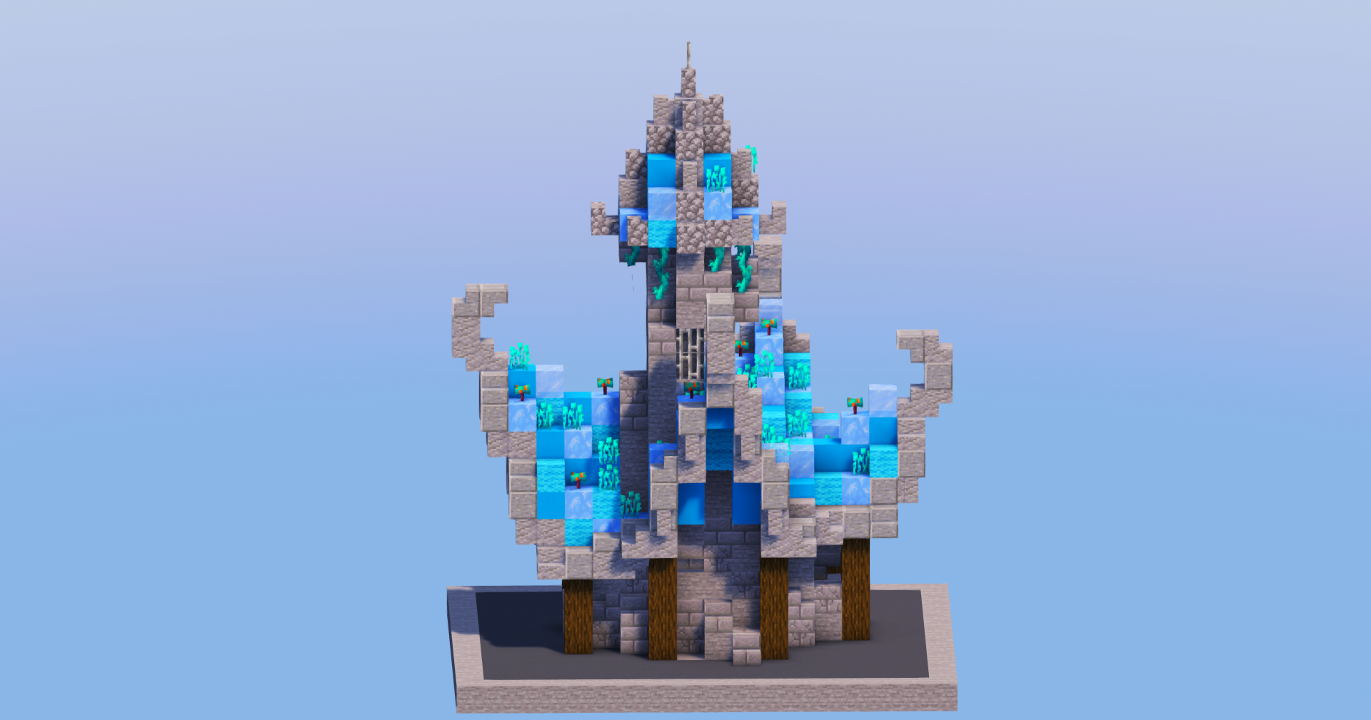 Icy Medieval Fantasy House 4 — Minecraft Build by LeonisBuilds