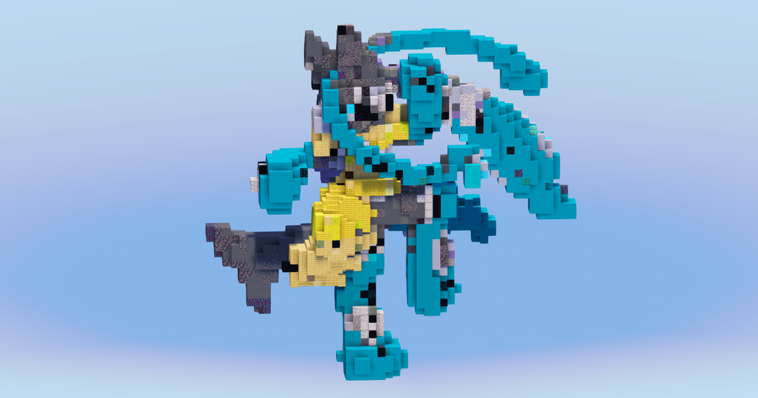Mega Lucario Z from Pokemon — Minecraft Build by LeonisBuilds