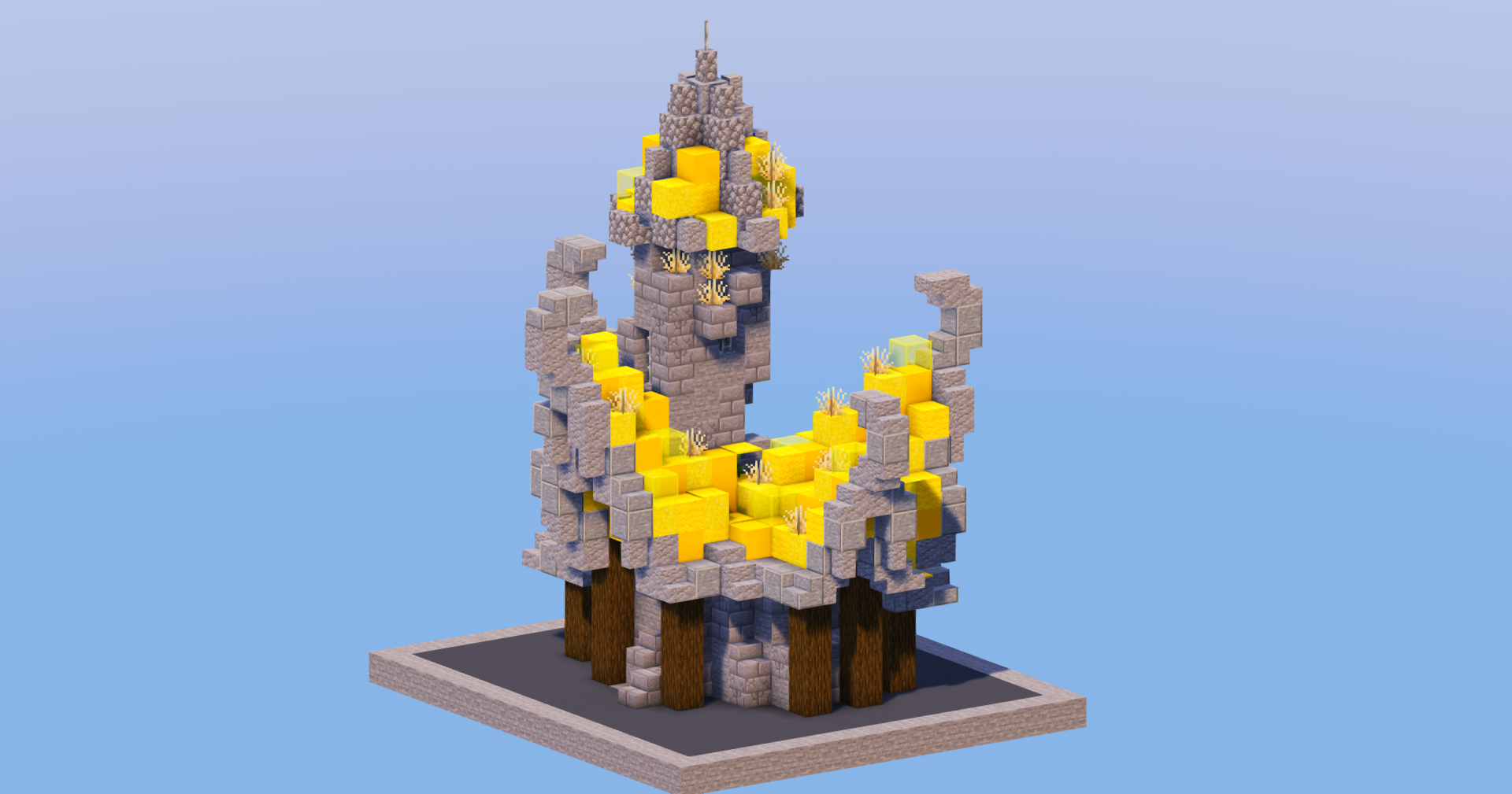 Yellow Medieval Fantasy House 3 — Minecraft Build by LeonisBuilds