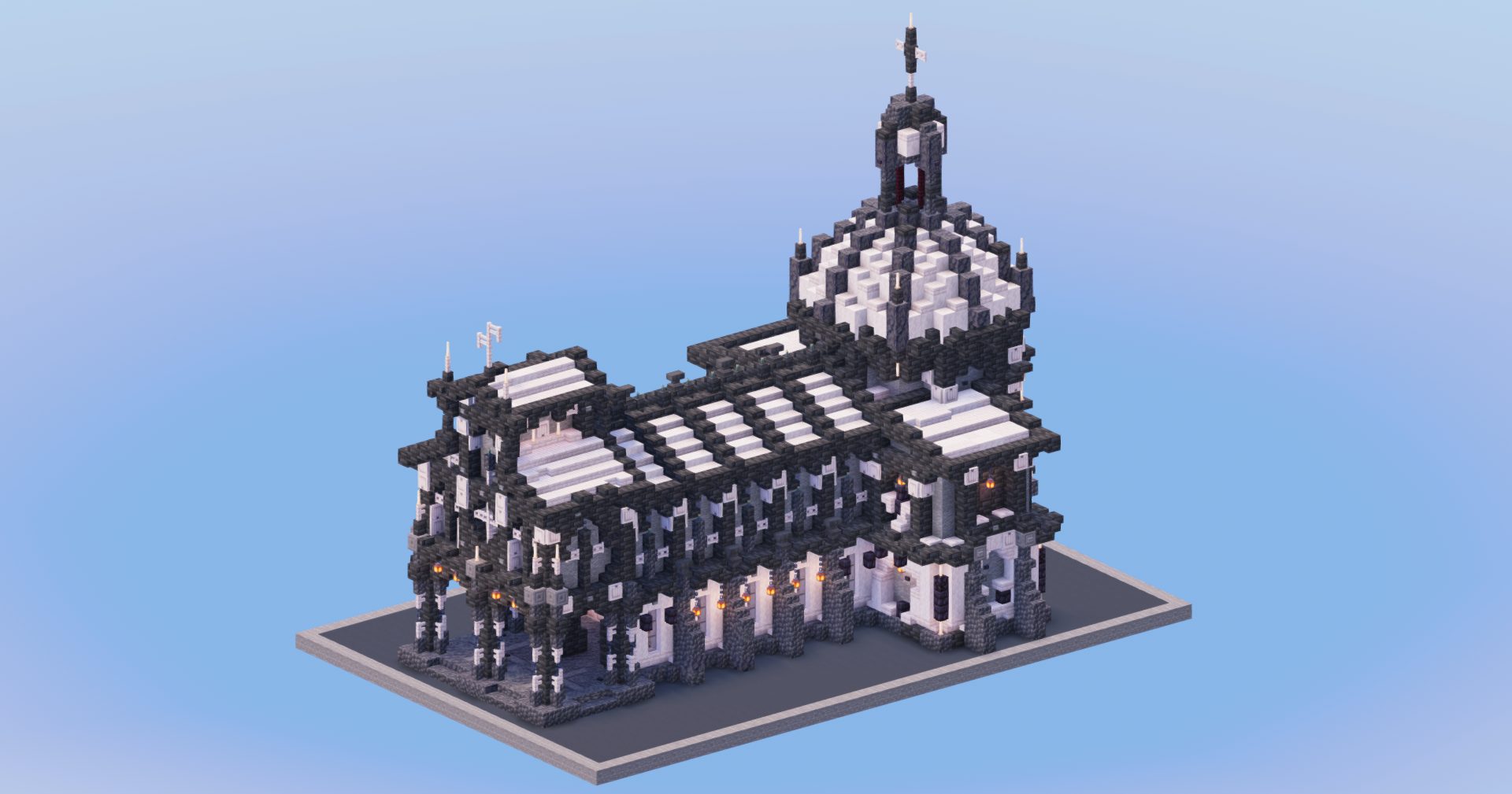 Pale Oak Medieval Church — Minecraft Build by LeonisBuilds