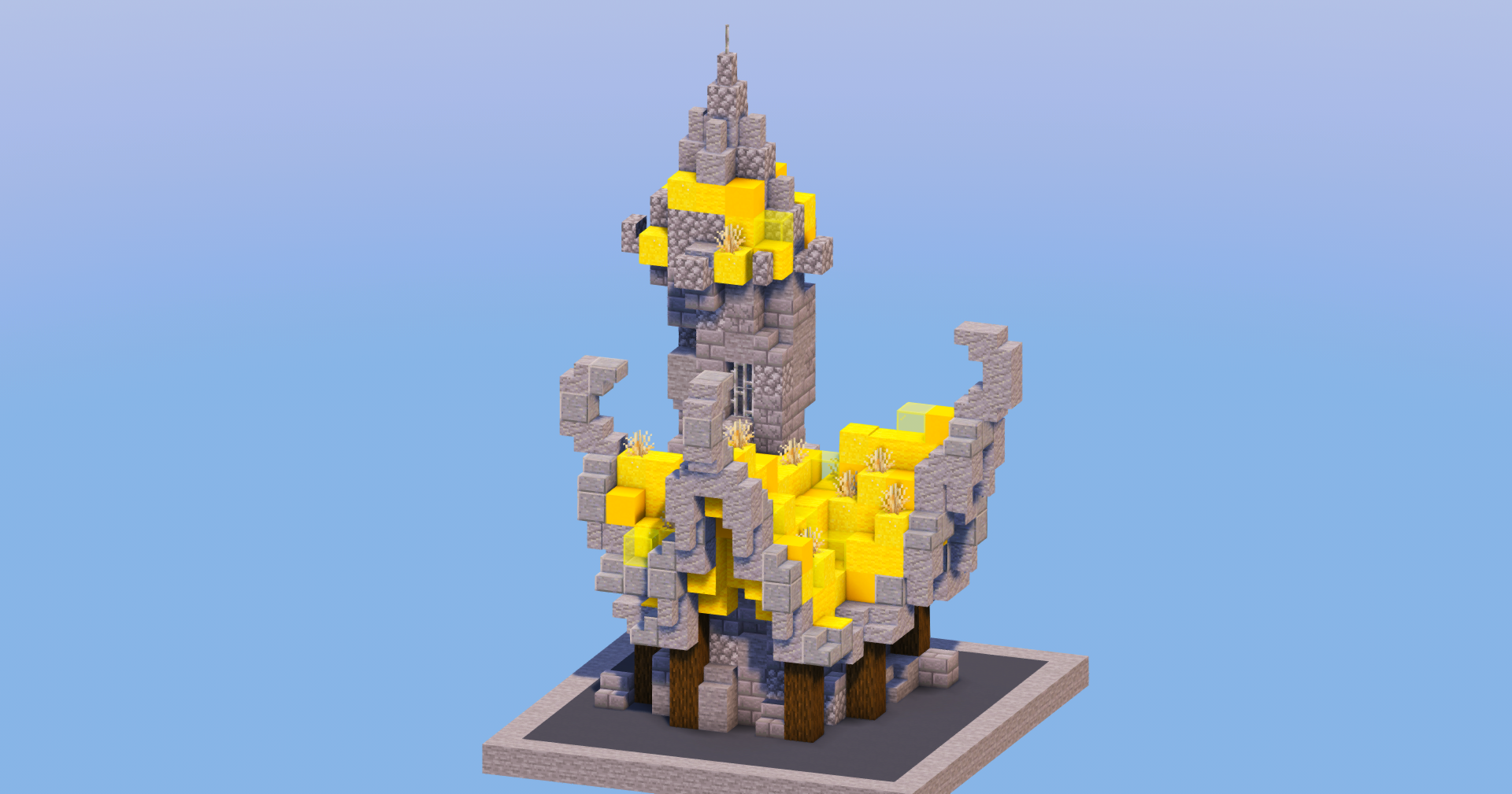 Yellow Medieval Fantasy House 2 — Minecraft Build by LeonisBuilds