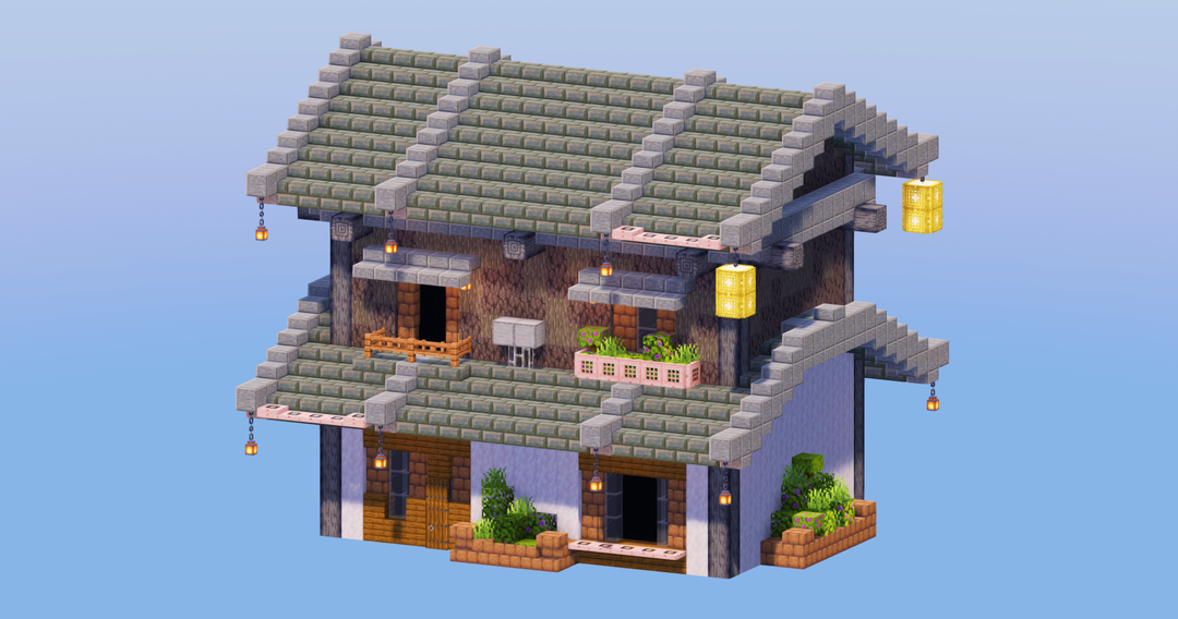 Tuff Japanese House 4 — Minecraft Build by LeonisBuilds
