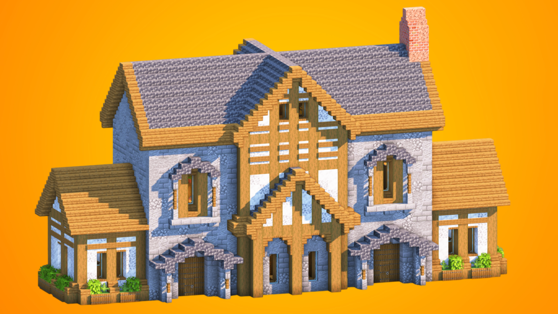 Large Medieval Manor with Side Wings | Fully Furnished Interior — Minecraft Build by RaekonBuilds