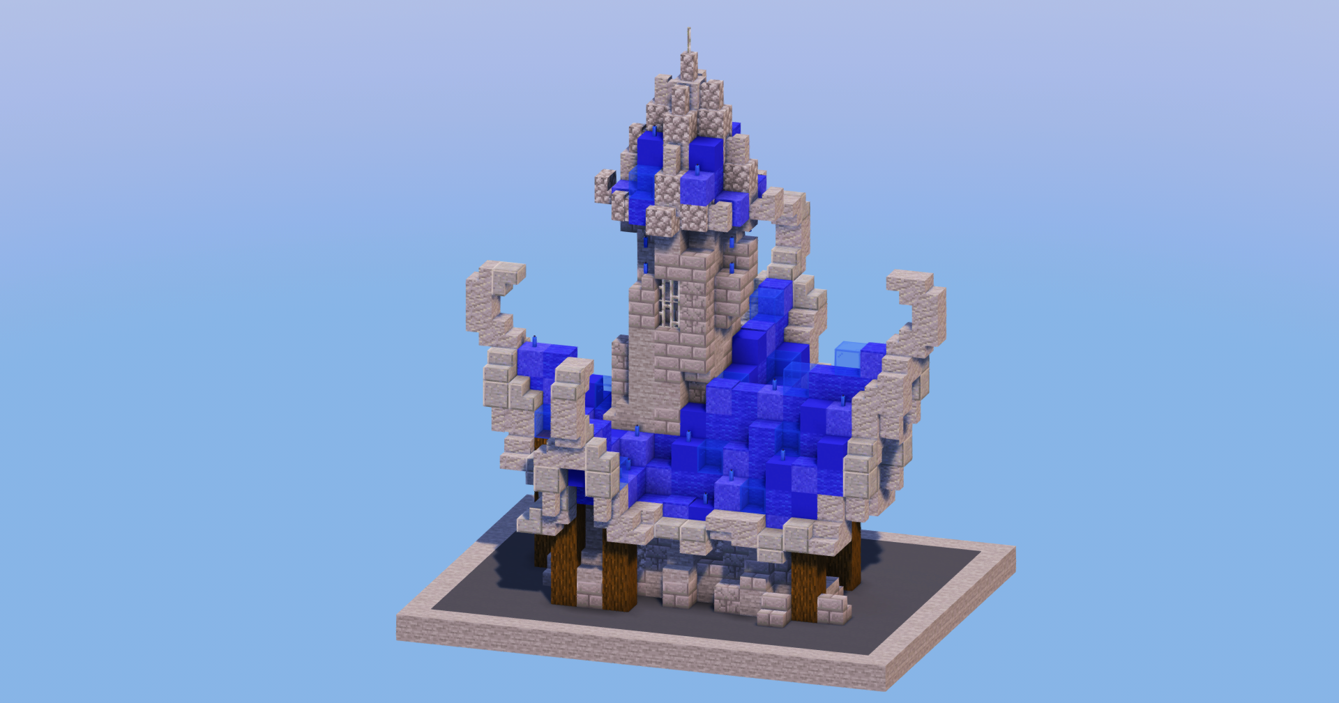 Water Medieval Fantasy House 4 — Minecraft Build by LeonisBuilds