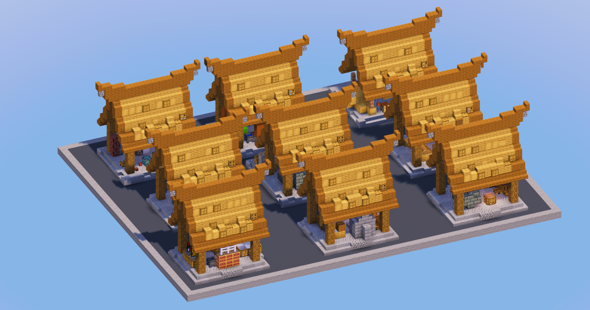 Oak Medieval Markets — Minecraft Build by LeonisBuilds