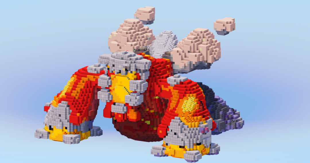 Mega Heatran from Pokemon — Minecraft Build by LeonisBuilds