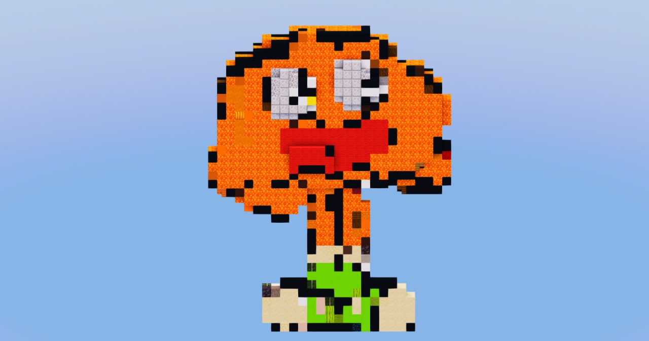 Darwin from The Amazing World of Gumball — Minecraft Build by LeonisBuilds