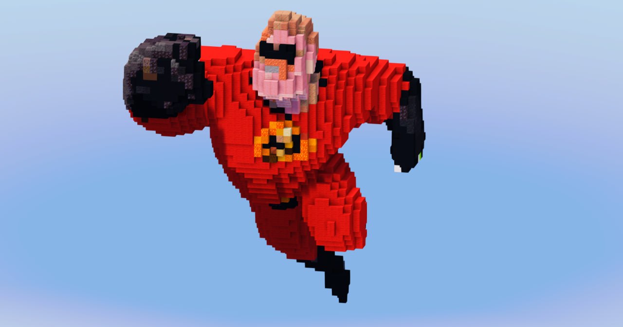 Mr Incredible from The Incredibles — Minecraft Build by LeonisBuilds