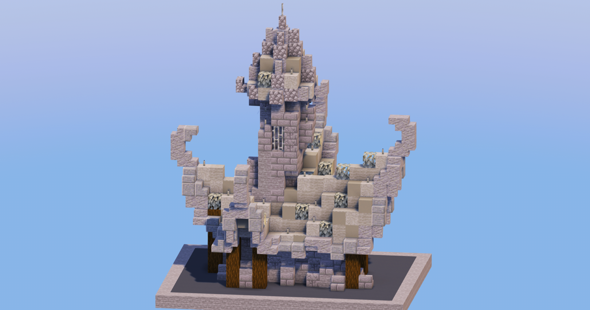 Light Gray Medieval Fantasy House 2 — Minecraft Build by LeonisBuilds