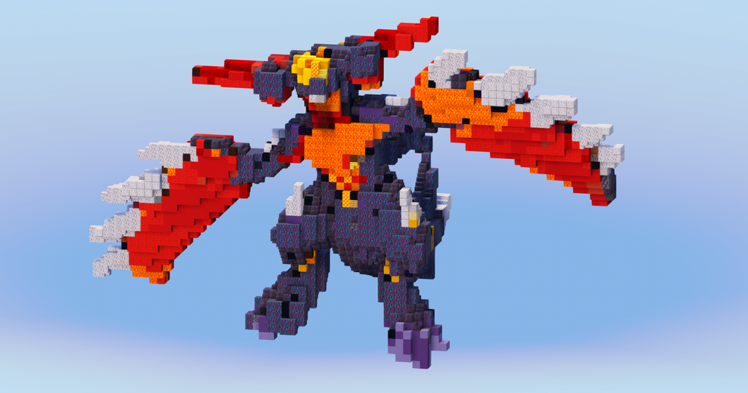 Mega Garchomp Z from Pokemon — Minecraft Build by LeonisBuilds