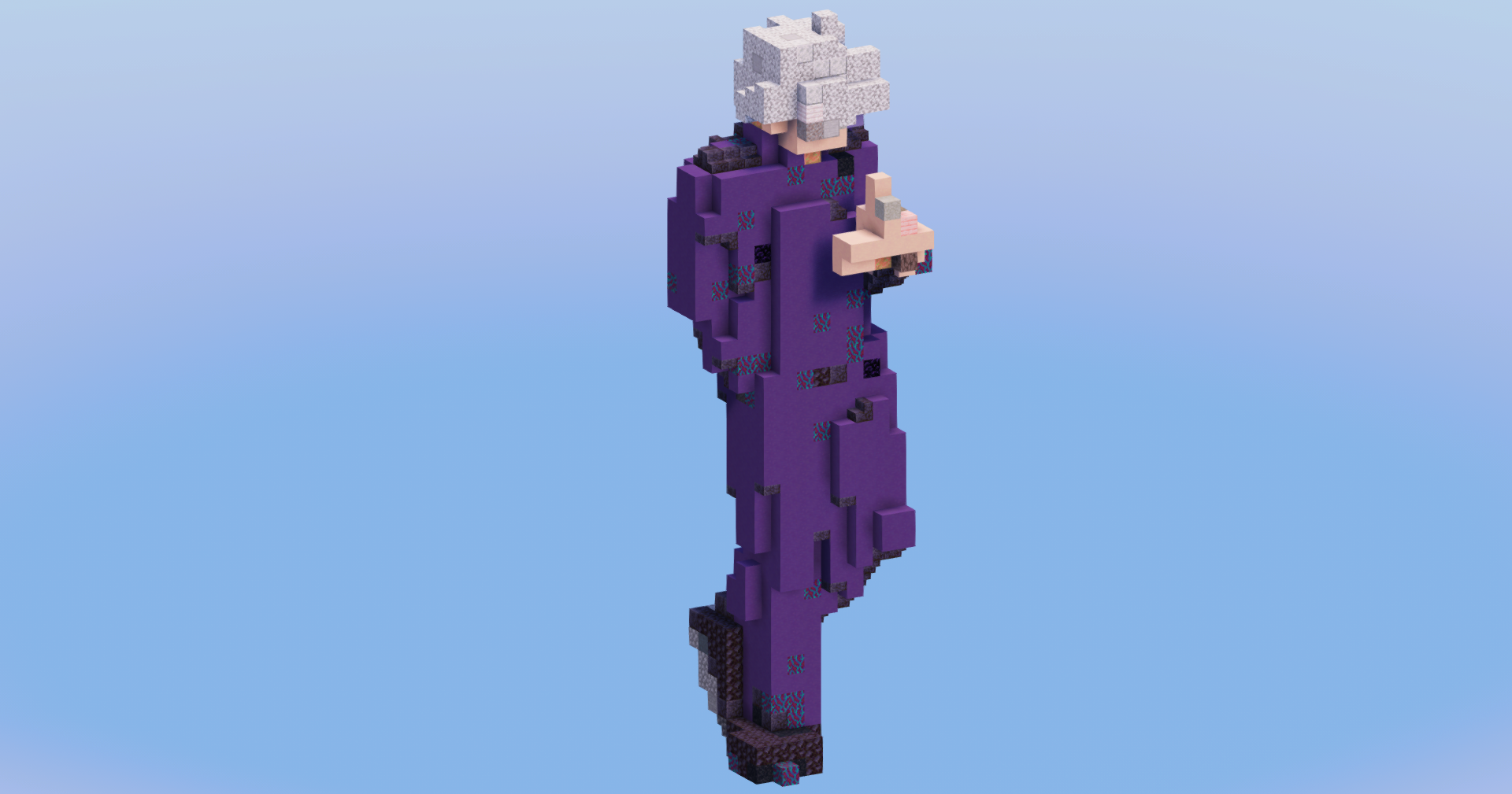 Satoru Gojo from Jujutsu Kaizen — Minecraft Build by LeonisBuilds