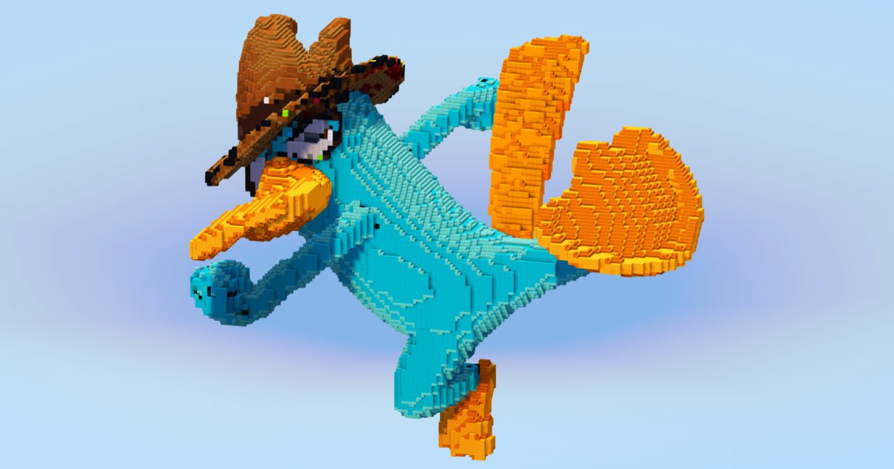 Perry the Platypus — Minecraft Build by LeonisBuilds