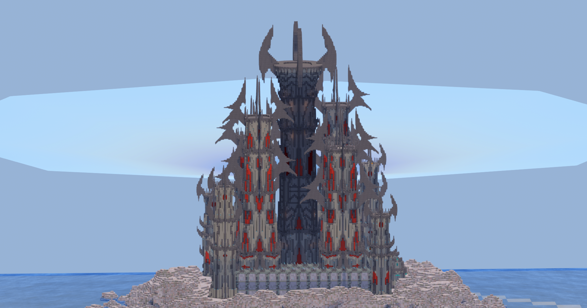 Tuff Bricks Fantasy Castle 400x400 Blocks Fully Built Map — Minecraft Build by LeonisBuilds