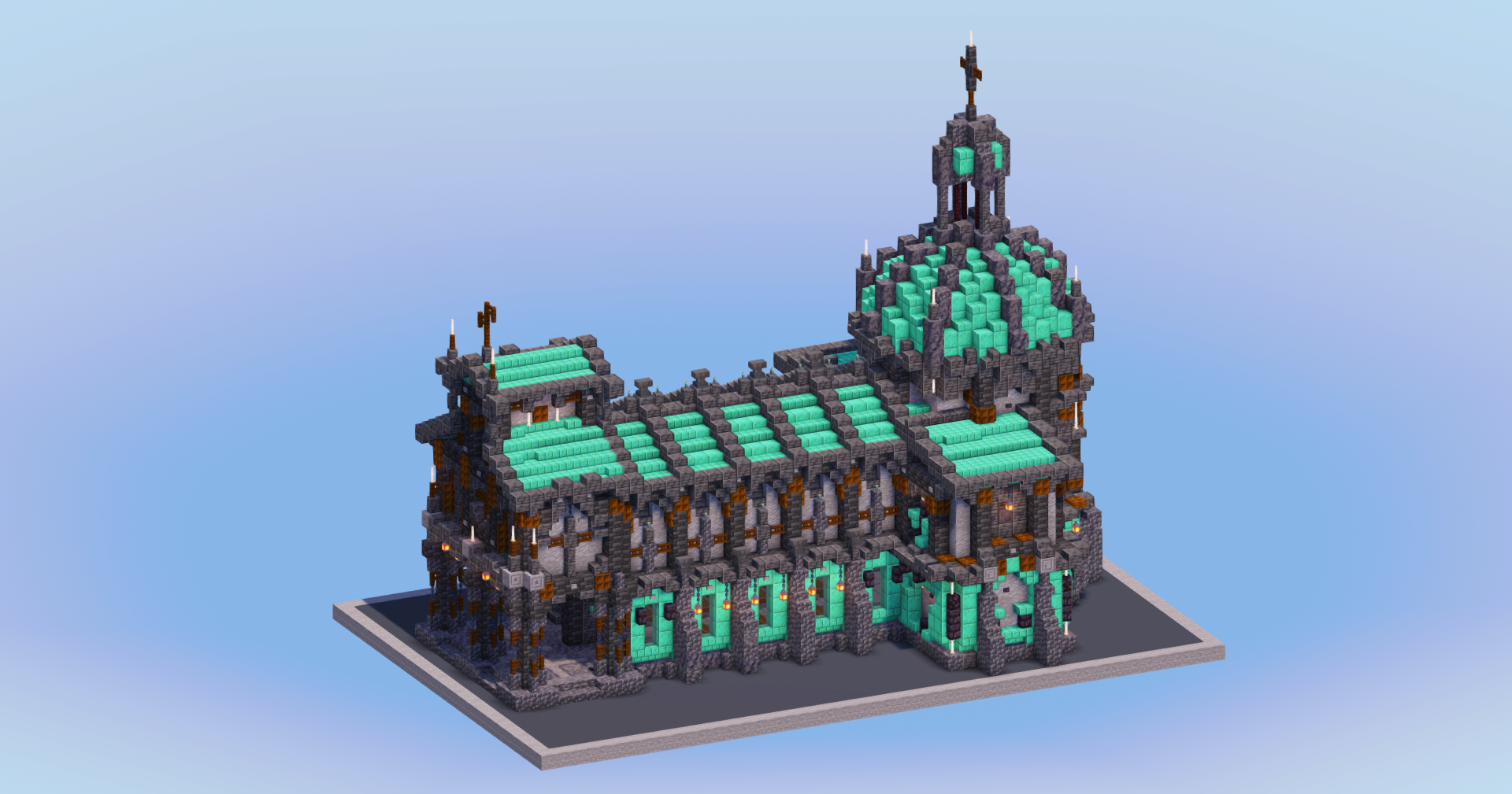 Medieval Church Dark Copper — Minecraft Build by LeonisBuilds