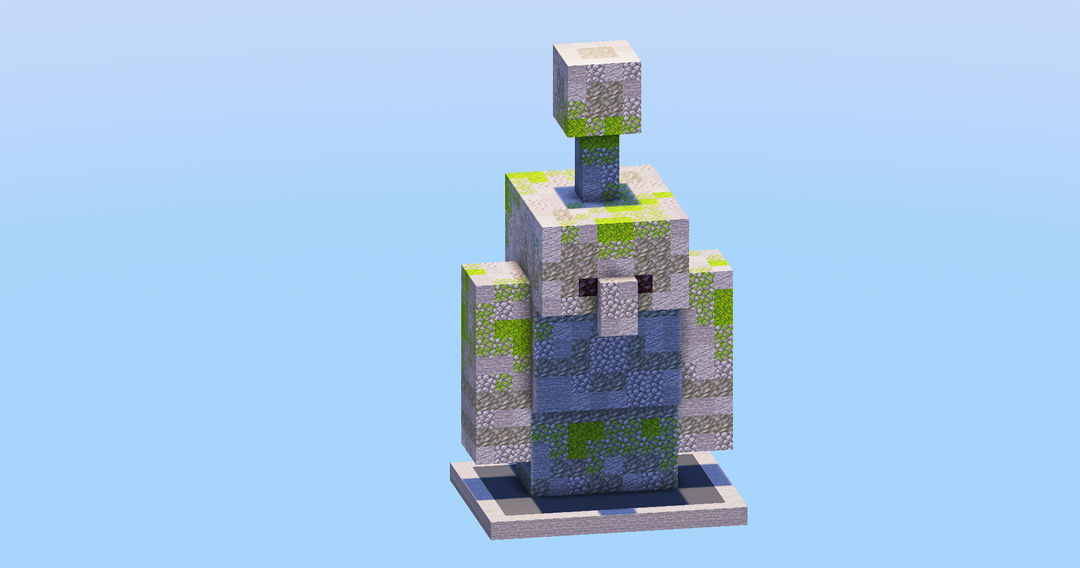 Copper Golem Stone Statue — Minecraft Build by LeonisBuilds