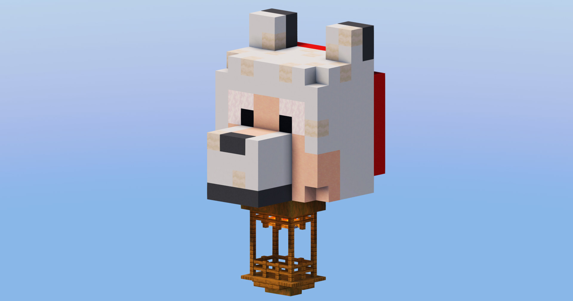 Wolf Hot Air Balloon — Minecraft Build by LeonisBuilds