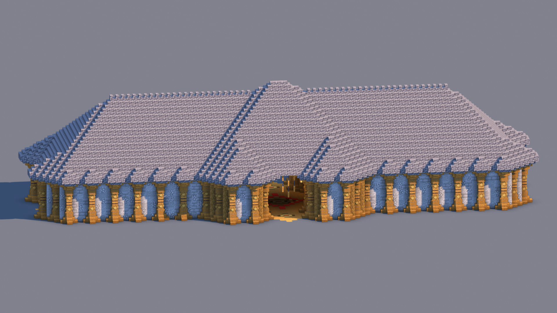 Medieval Trading Hall - Fully Decorated Interior | Download — Minecraft Build by RaekonBuilds