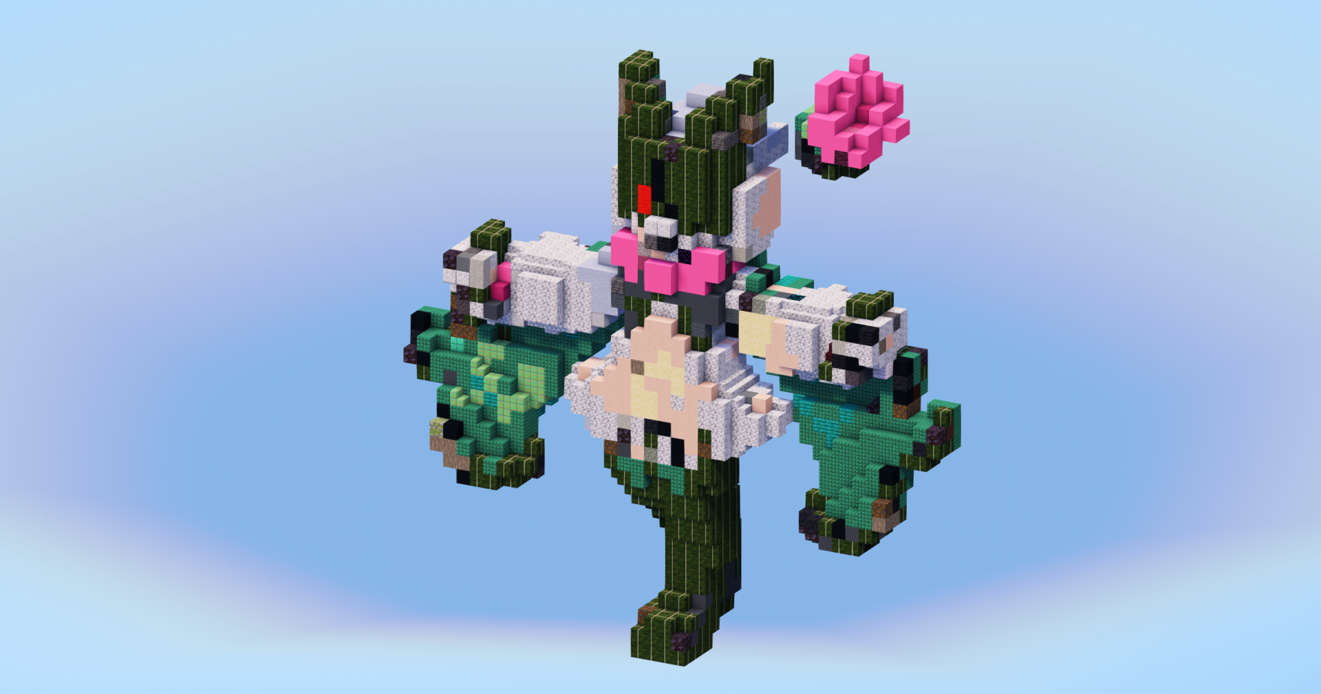 Meowscarada from Pokemon — Minecraft Build by LeonisBuilds