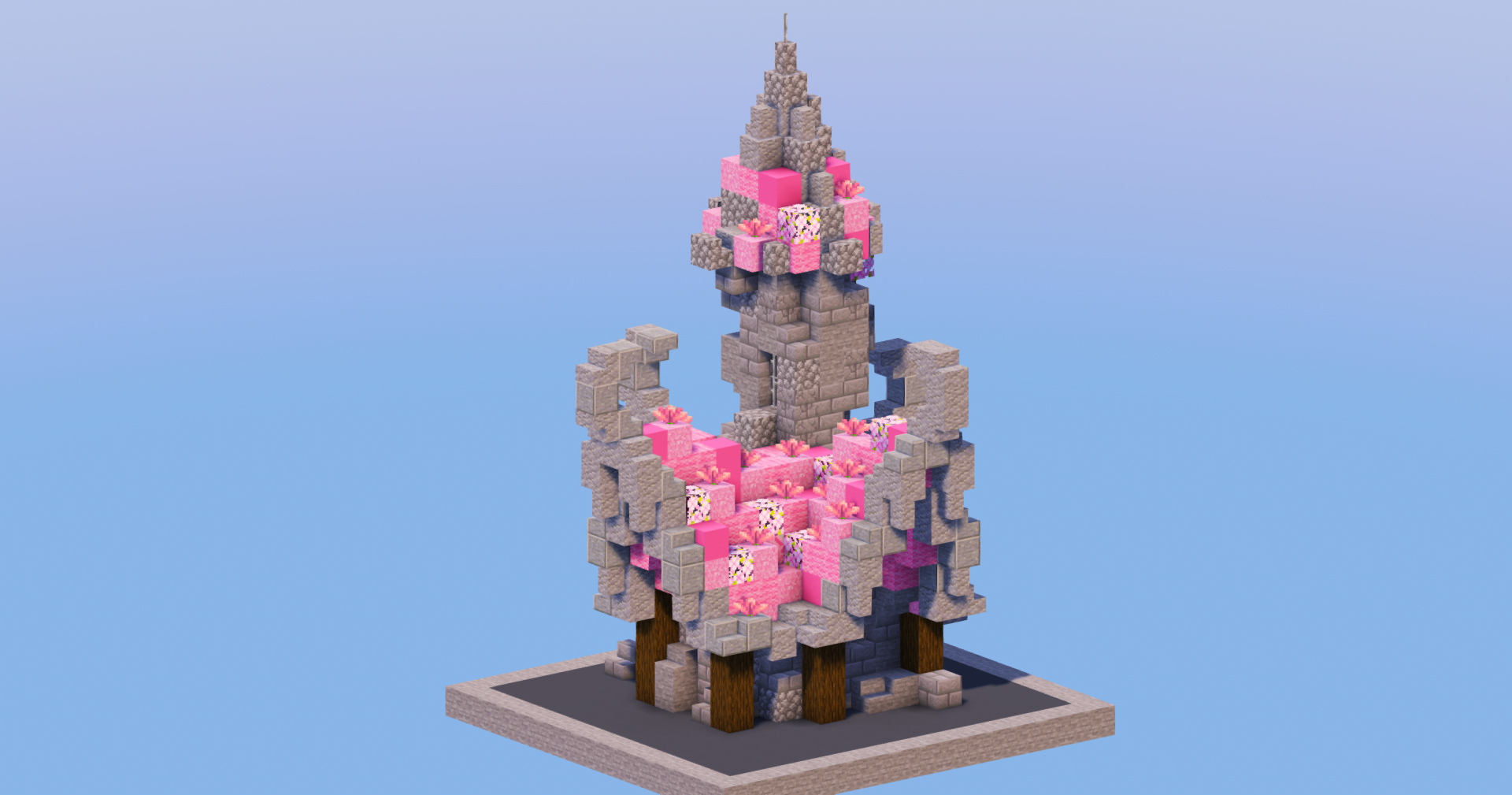 Pink Medieval Fantasy House 2 — Minecraft Build by LeonisBuilds