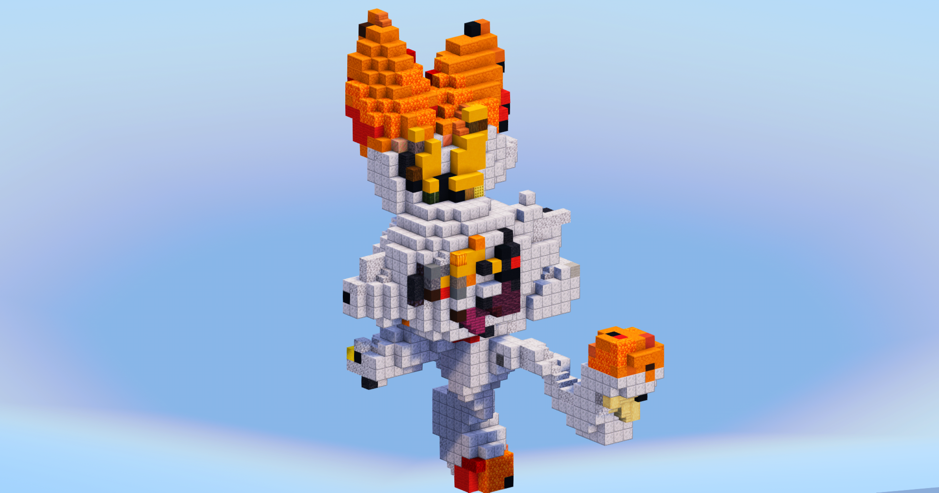 Scorbunny from Pokemon — Minecraft Build by LeonisBuilds