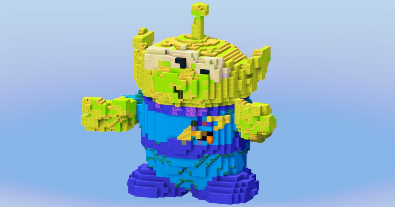 Little Green Man from Disney Toy Story — Minecraft Build by LeonisBuilds