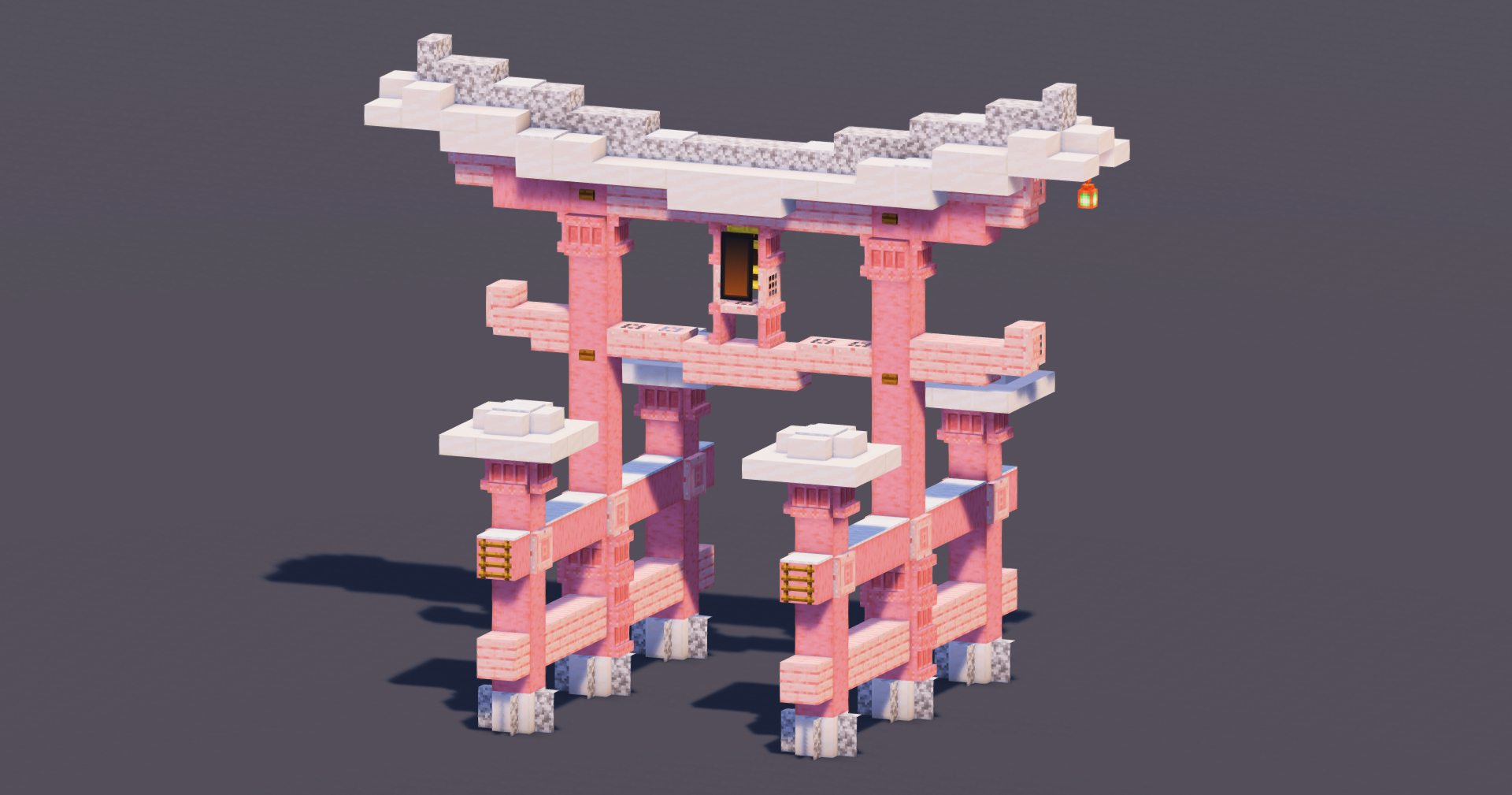 Cherry Pink Japanese Torii — Minecraft Build by MellowHat