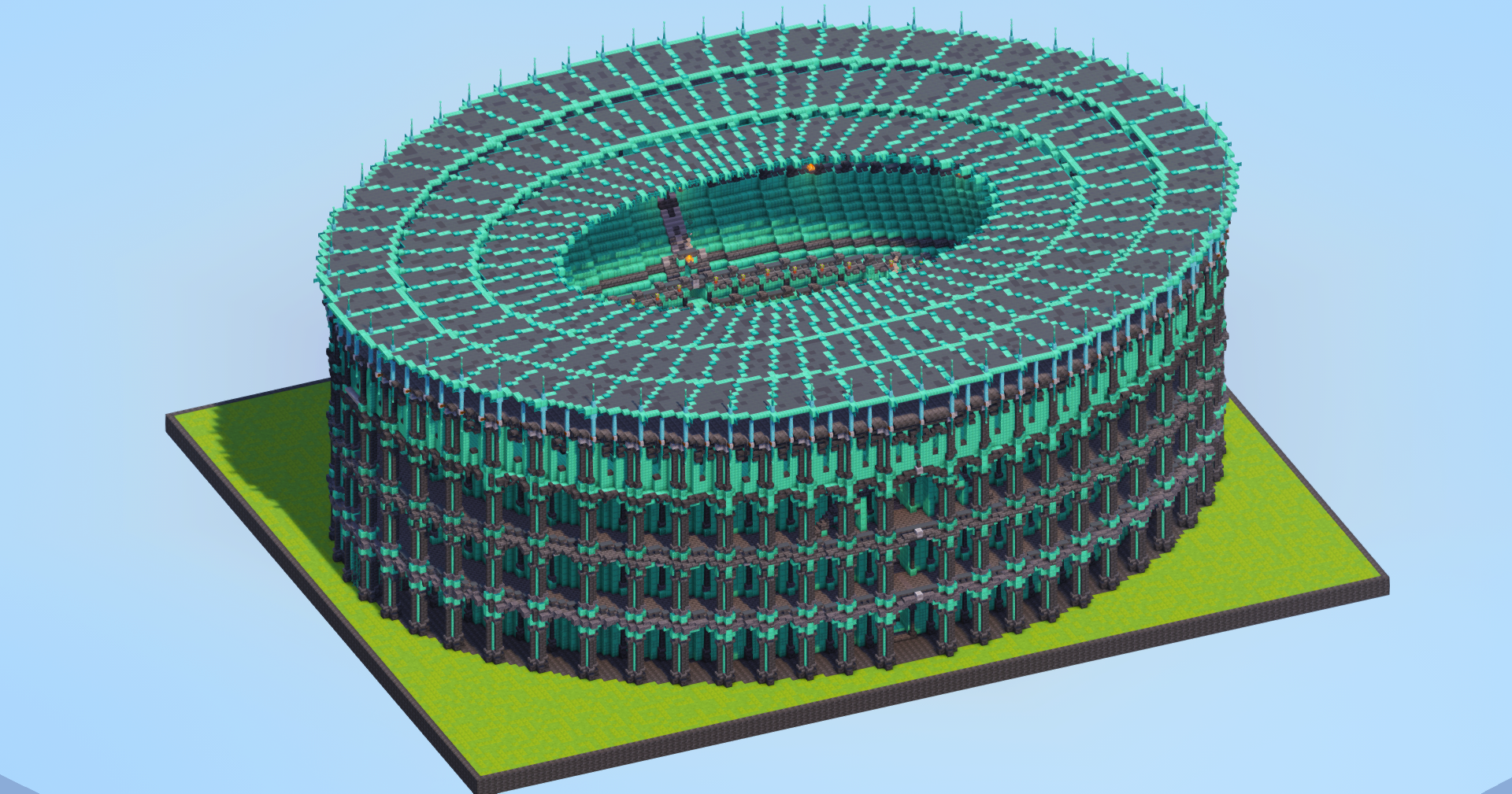 Dark Copper Colosseum — Minecraft Build by LeonisBuilds