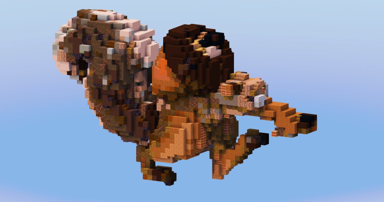 Scrat from Ice Age — Minecraft Build by LeonisBuilds