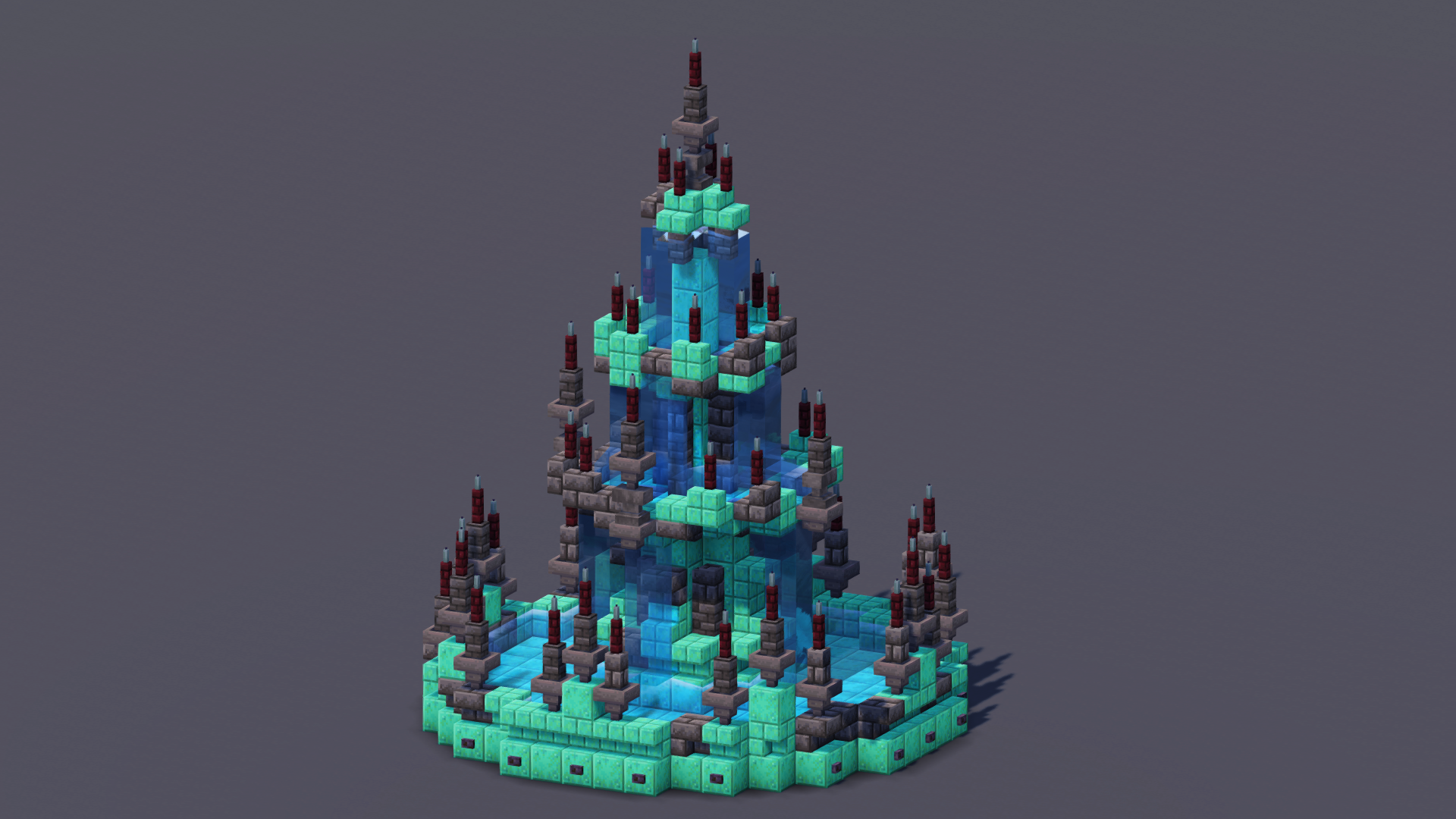 Dark Copper Gothic Fountain