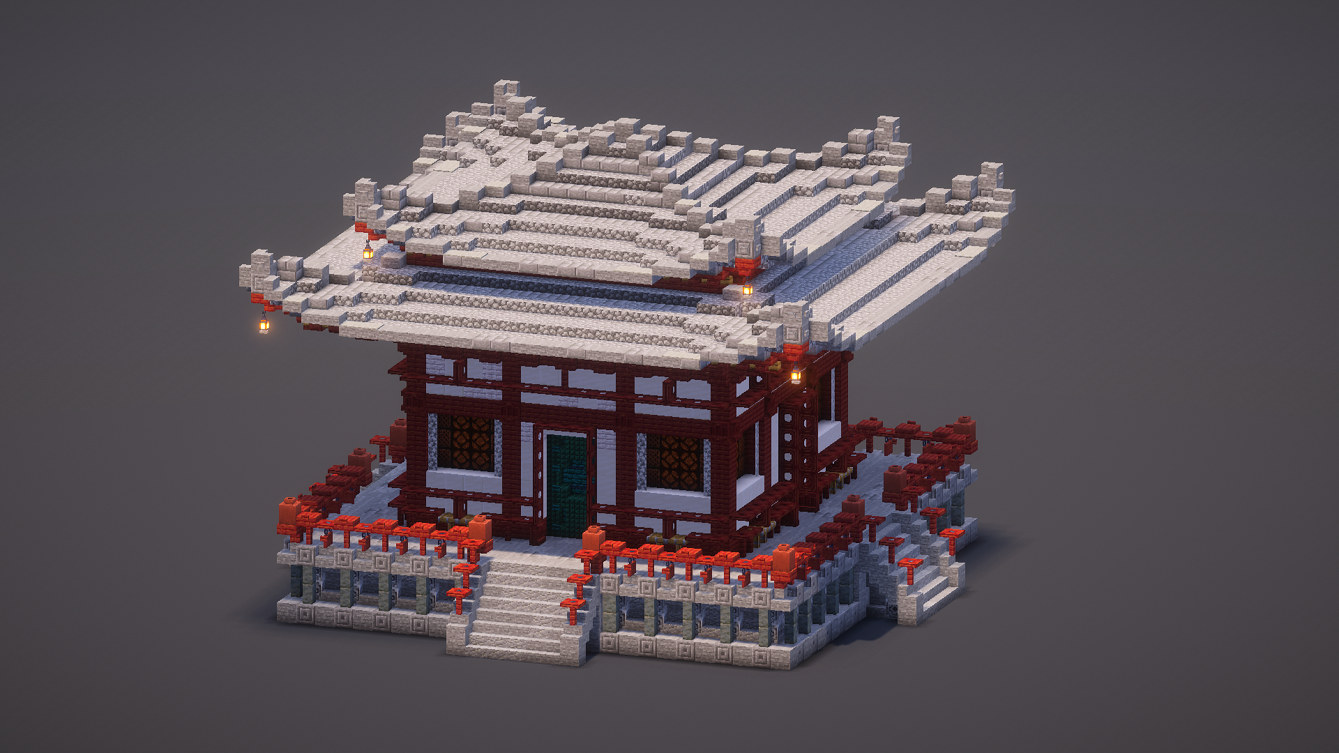 Small Gray Japanese Pagoda