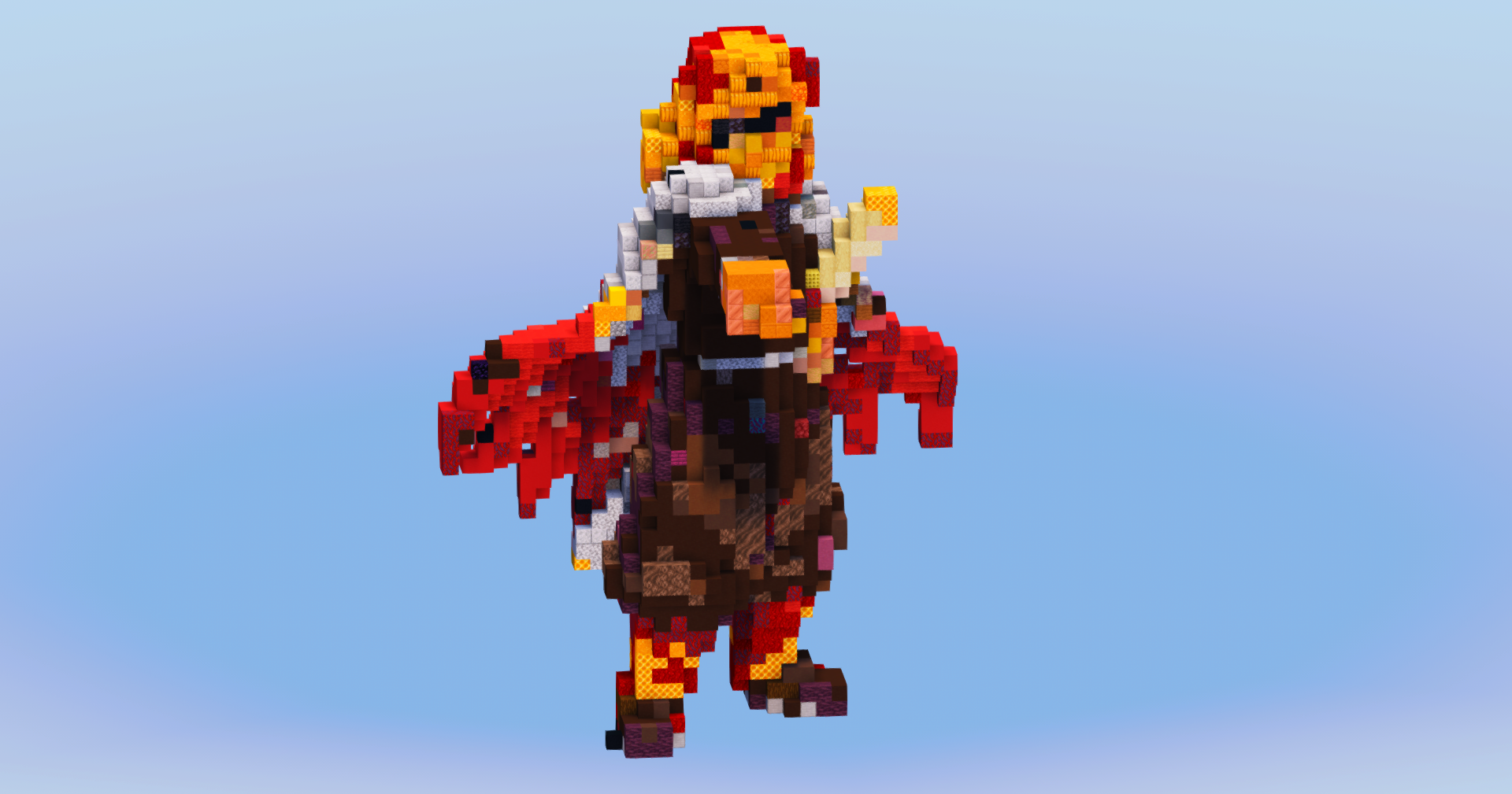 Rengoku from Demon Slayer — Minecraft Build by LeonisBuilds